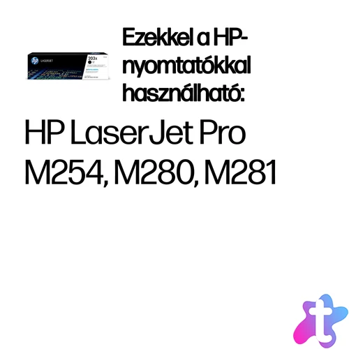 HP 203X High Yield Black Original LaserJet Toner Cartridge festékkazetta 1 db Eredeti Fekete