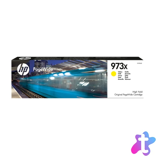 HP 973X nagy kapacitású sárga eredeti PageWide patron