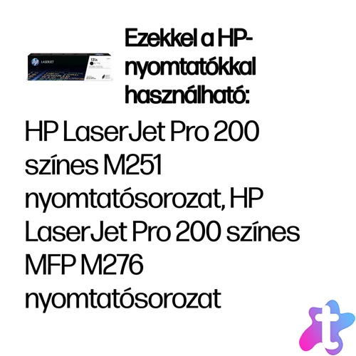 Ideális egyenletesen kiváló, professzionális minőségű dokumentumok és marketinganyagok irodai nyomtatásához.<br>A HP 131A fekete LaserJet tonerkazettával professzionális dokumentumok és marketinganyagok nyomtathatók otthon vagy az irodában. Az idő é
