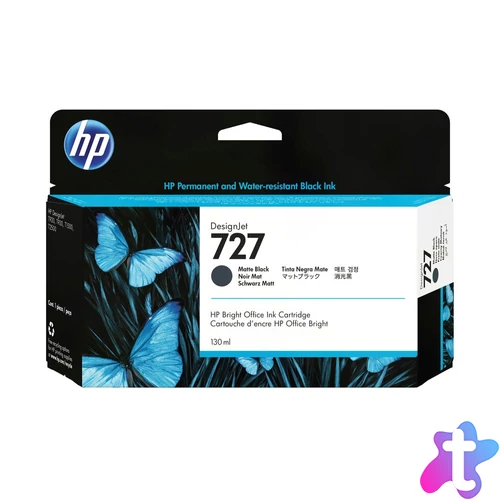 HP 727 130 ml-es matt fekete DesignJet tintapatron