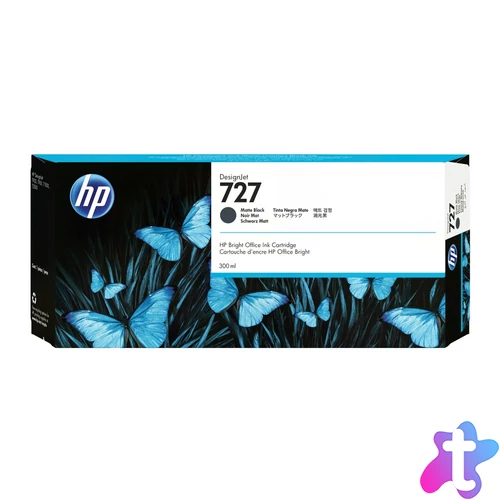 HP 727 300 ml-es matt fekete DesignJet tintapatron