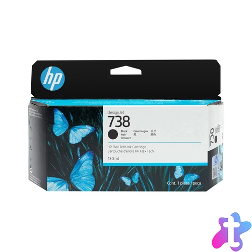 HP 738 130-ml Black DesignJet Ink Cartridge