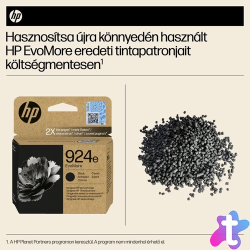 HP 924e EvoMore fekete eredeti tintapatron
