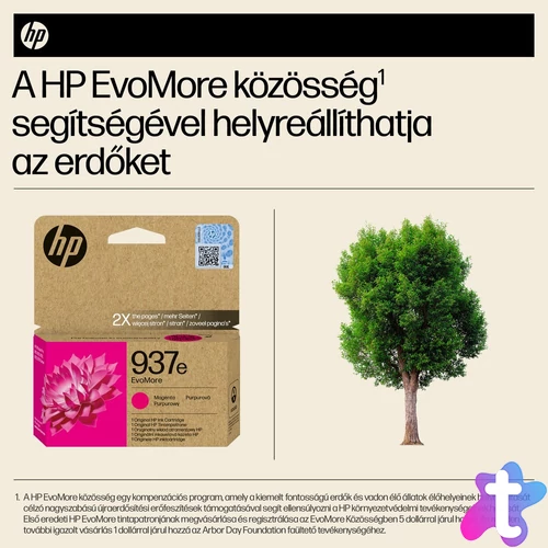HP 937e EvoMore bíborvörös eredeti tintapatron