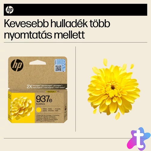 HP 937e EvoMore sárga eredeti tintapatron