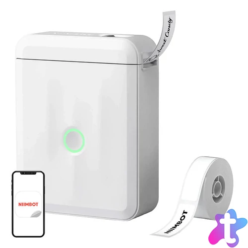 Niimbot D110M hordozható címkenyomtató fehér színben