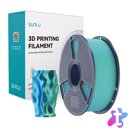 Sunlu PLA+ Silk két színű szál (kék-zöld)