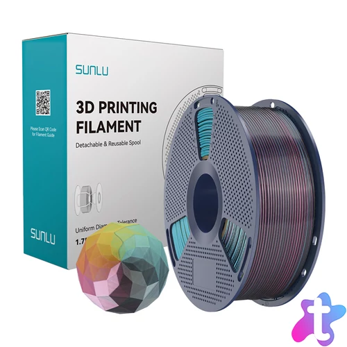 Sunlu PLA+ Silk négy színű szál (piros-sárga-zöld-fekete)