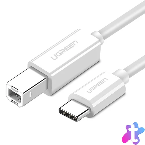 UGREEN US241 USB-C B 2.0 nyomtatókábel, 1,5m (fehér)