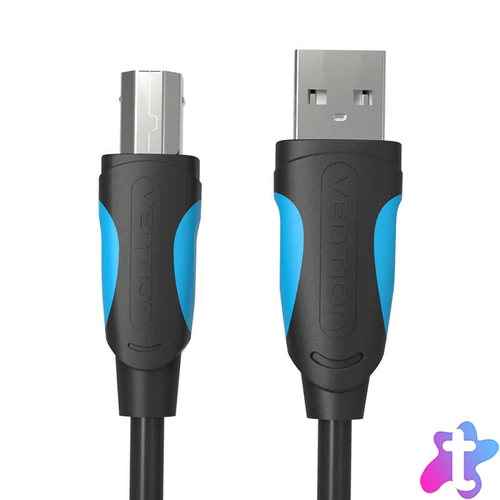 USB 2.0 A és USB-B nyomtatókábel Vention VAS-A16-B100 1m Fekete