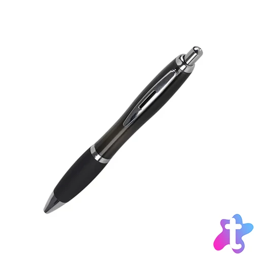 Golyóstoll nyomógombos 0,8mm, műanyag fekete test Bluering® BR116, írásszín fekete