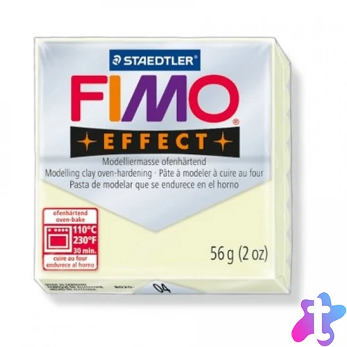 Gyurma, 57 g, égethető, FIMO "Effect", sötétben világító