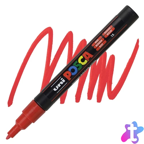 Posca PC-3M dekormarker, piros (red)