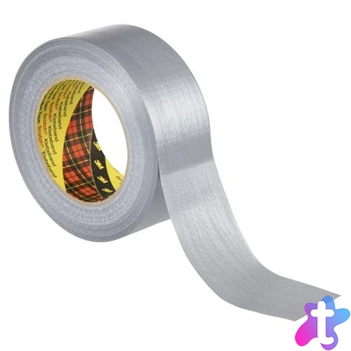 Ragasztószalag, vinyl, 48 mm x 50 m, 3M SCOTCH "Duct", ezüst