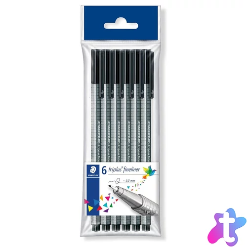 Triplus tűfilc készlet, 0,3 mm, fekete