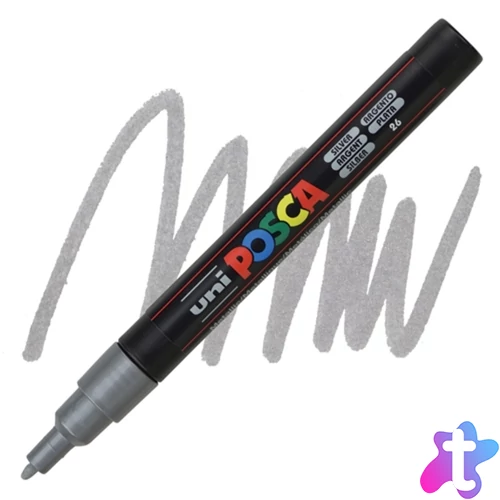 Posca PC-3M dekormarker, ezüst (silver)