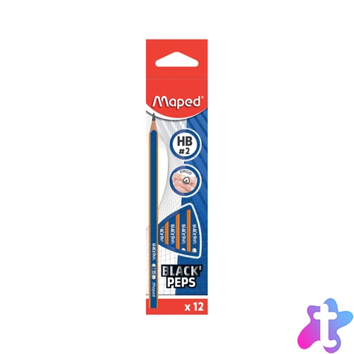 Black`Peps Navy grafitceruza készlet, HB, háromszögletű, 12 db-os csomag