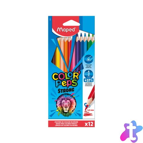 Color`Peps Strong színes ceruza készlet, háromszögletű, 12 szín