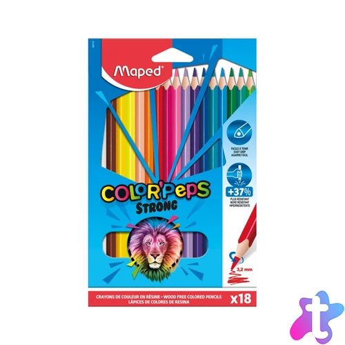 Color`Peps Strong színes ceruza készlet, háromszögletű, 18 szín