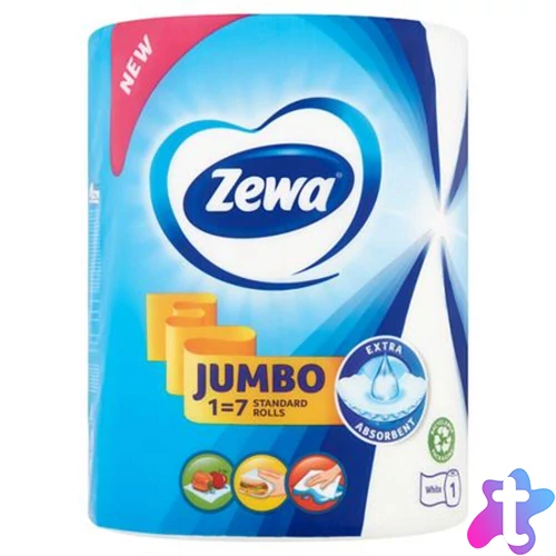 Kéztörlő, tekercses, "Jumbo White", 325 lap