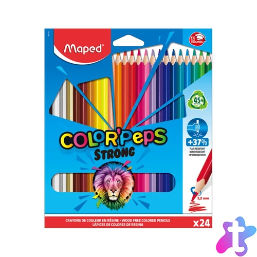 Color`Peps Strong színes ceruza készlet, háromszögletű, 24 szín