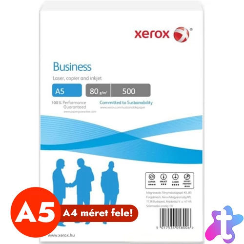 Business másolópapír, 80 g, 500 ív, A5 méret! (A4 fele)