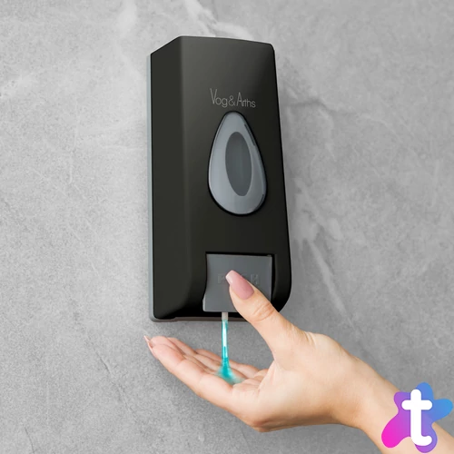 kézzel működtethető folyékony szappan/kézfertőtlenítő adagoló fekete színben 51119C