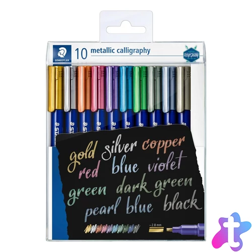 Design Journey Metallic Calligraphy kalligrafikus marker készlet, 10 metál szín