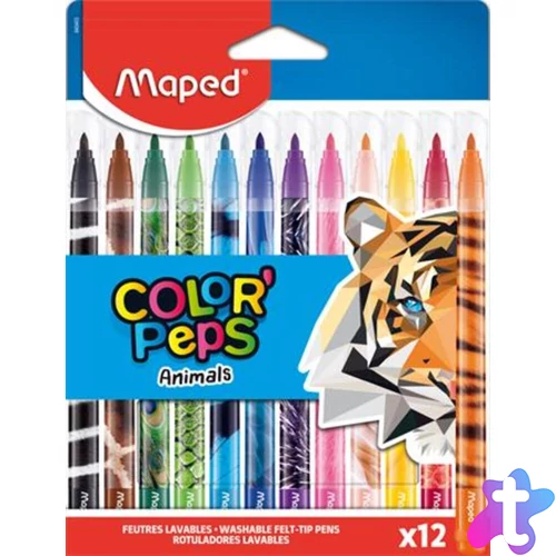 Color`Peps Animals filctoll készlet, 2,8 mm, kimosható, 12 szín