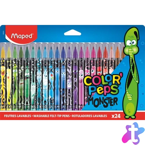 Color`Peps Monster filctoll készlet, 2,8 mm, kimosható, 24 szín