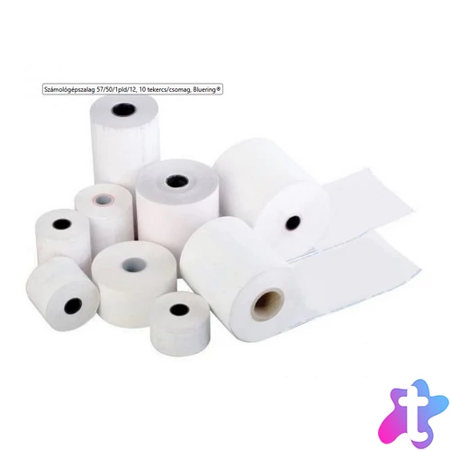 Számológép szalag, 57×50×12 mm, 1 példányos, 10 tekercs