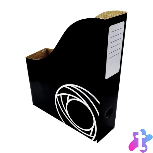 Iratpapucs 8cm, mikrohullámú karton, fekete