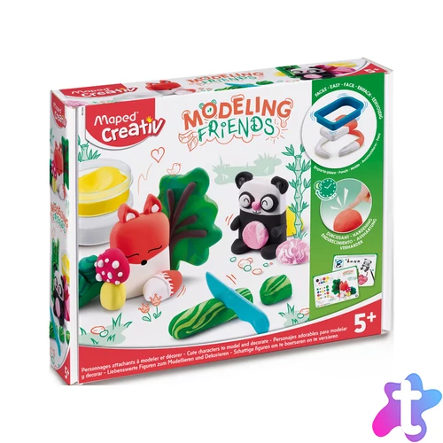 Modellező gyurma készlet, levegőre száradó, MAPED CREATIV, "Modeling Friends Cute", cukiság