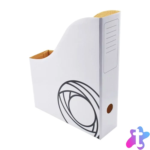 Iratpapucs, 8 cm, mikrohullámú karton, fehér