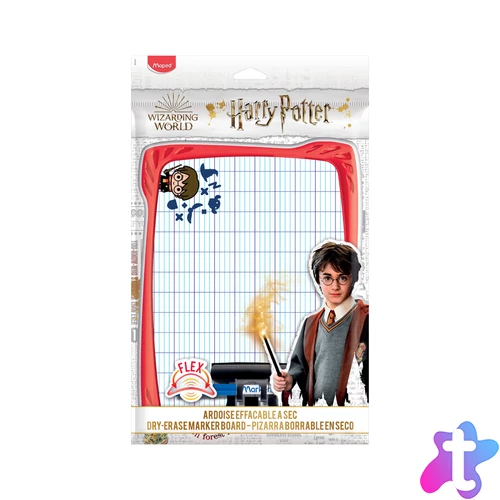 Fehértábla, kiegészítőkkel, MAPED, "Harry Potter Kids", piros
