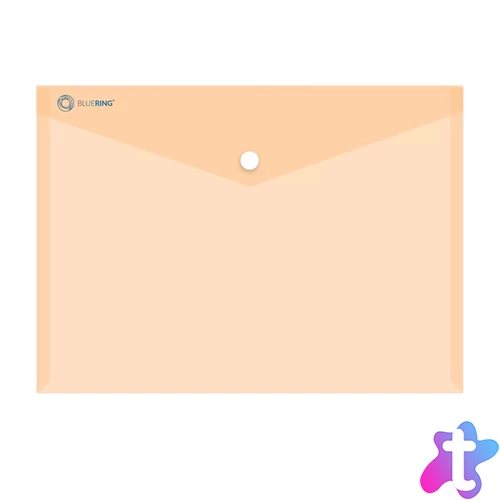 Irattartó tasak, A4, PP, patentos, transzparens narancs