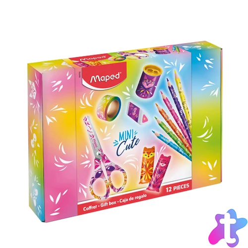 Mini Cute 12 darabos színezőkészlet ajándékdobozban