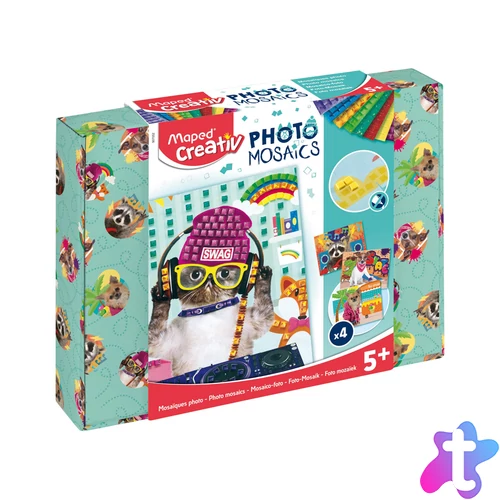 Mozaikos képkészítő készlet, MAPED CREATIV, "Cool Animals", menő állatok