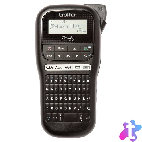 P-Touch PT-H110 elektromos feliratozógép, kézi, QWERTY billentyűzet, LCD kijelző, TZe szalagos