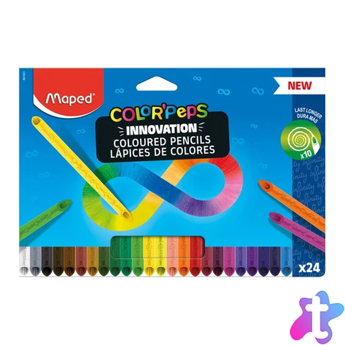 Color`Peps INFINITY színes ceruza készlet, háromszögletű, 24 szín