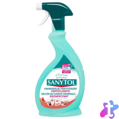 Általános tisztító- és fertőtlenítő spray, 500 ml, SANYTOL, grapefruit