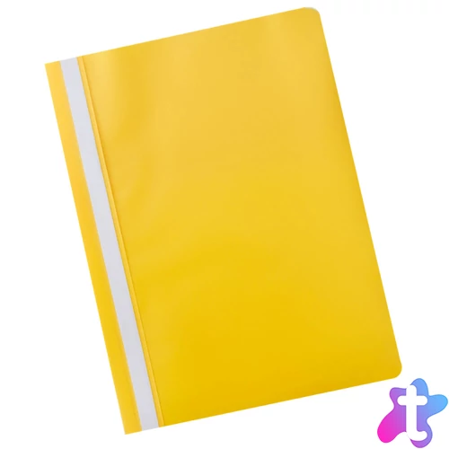 gyorsfűző, A4, műanyag, sárga
