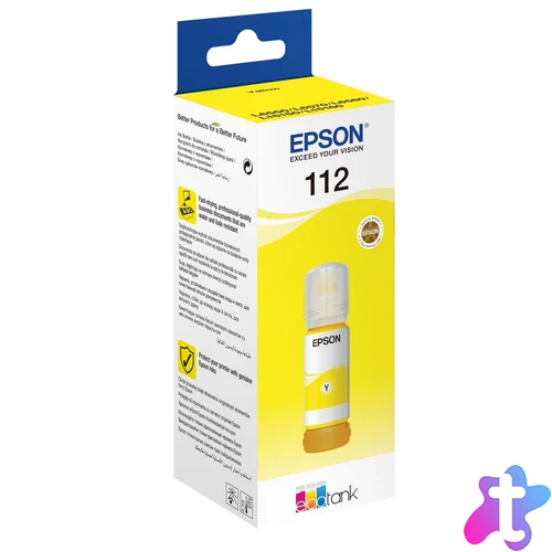 EPSON 112 EcoTank tintatartály, 70 ml, sárga