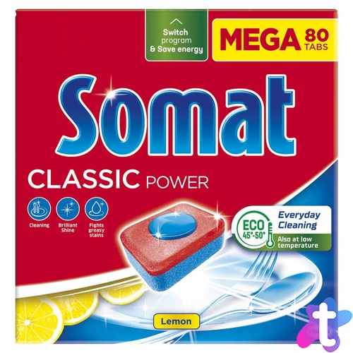 Classic Lemon mosogatógép tabletta, 80 db