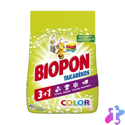 Mosópor 1,02 kg (17 mosás) színes ruhákhoz Biopon Takarékos Color