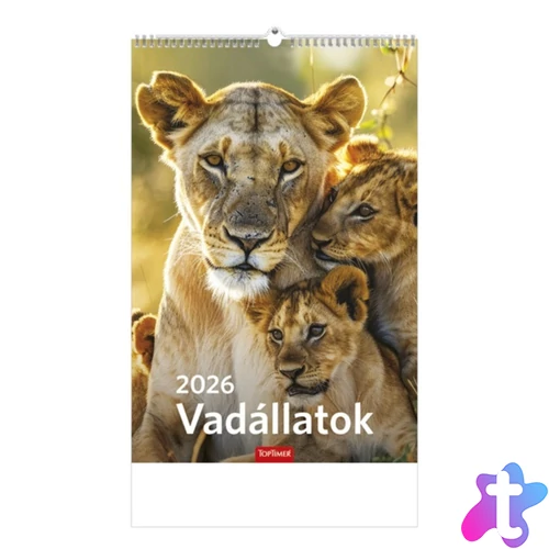 Vadállatok falinaptár, 2026