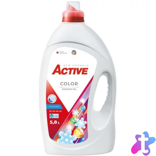 Mosógél 5,8 liter (116 mosás) színes ruhákhoz Active Color