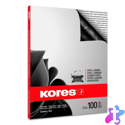 Indigó, A4, gépi, KORES, 100 lap, fekete