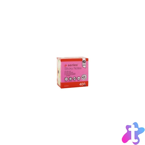 Jegyzettömb öntapadó 75x75mm 400lap, 4x100lap A-series intenzív brilliant mix sárga, pink, zöld, narancssárga