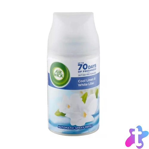 Légfrissítő spray utántöltő 250 ml AirWick Freshmatic Friss Ruha & Fehér Liliom